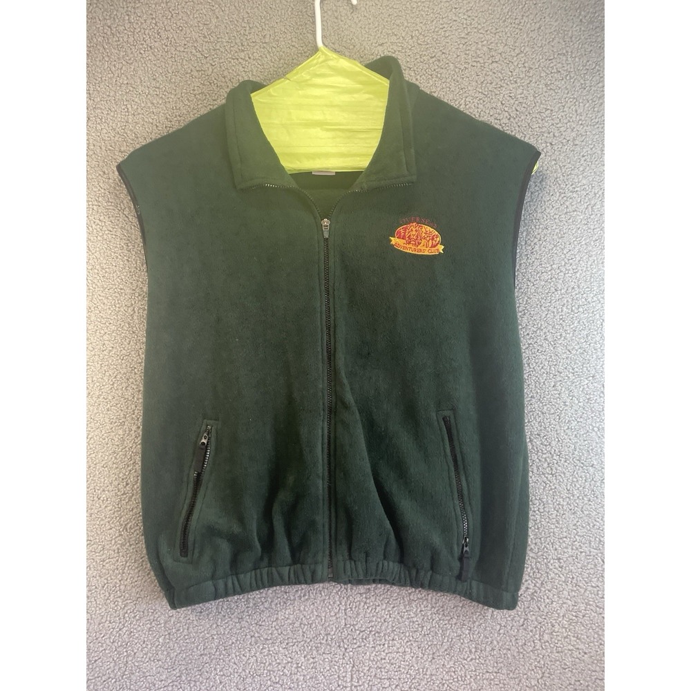 Overseas Adventure Club Green Full Zip Men's Fleece‎ Vest Size Xl